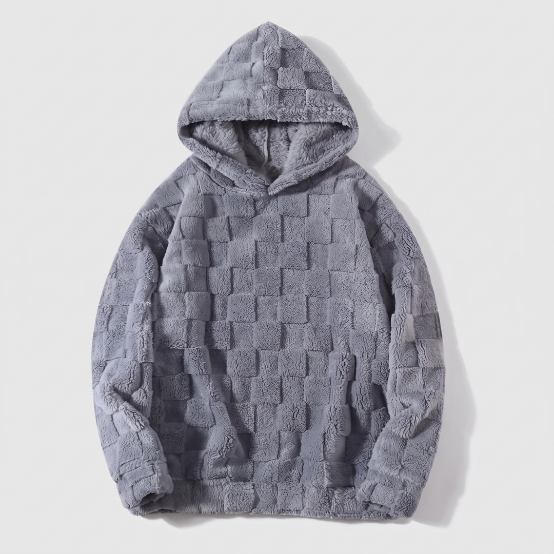MYSIGT VÅFFELSTICKAD HOODIE