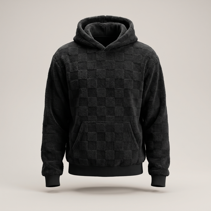 MYSIGT VÅFFELSTICKAD HOODIE