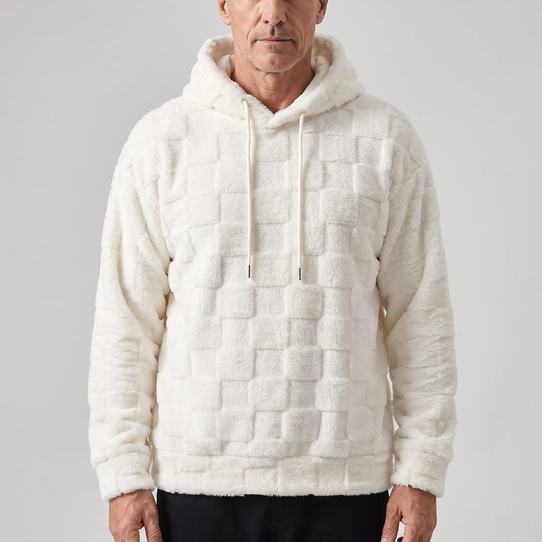 MYSIGT VÅFFELSTICKAD HOODIE