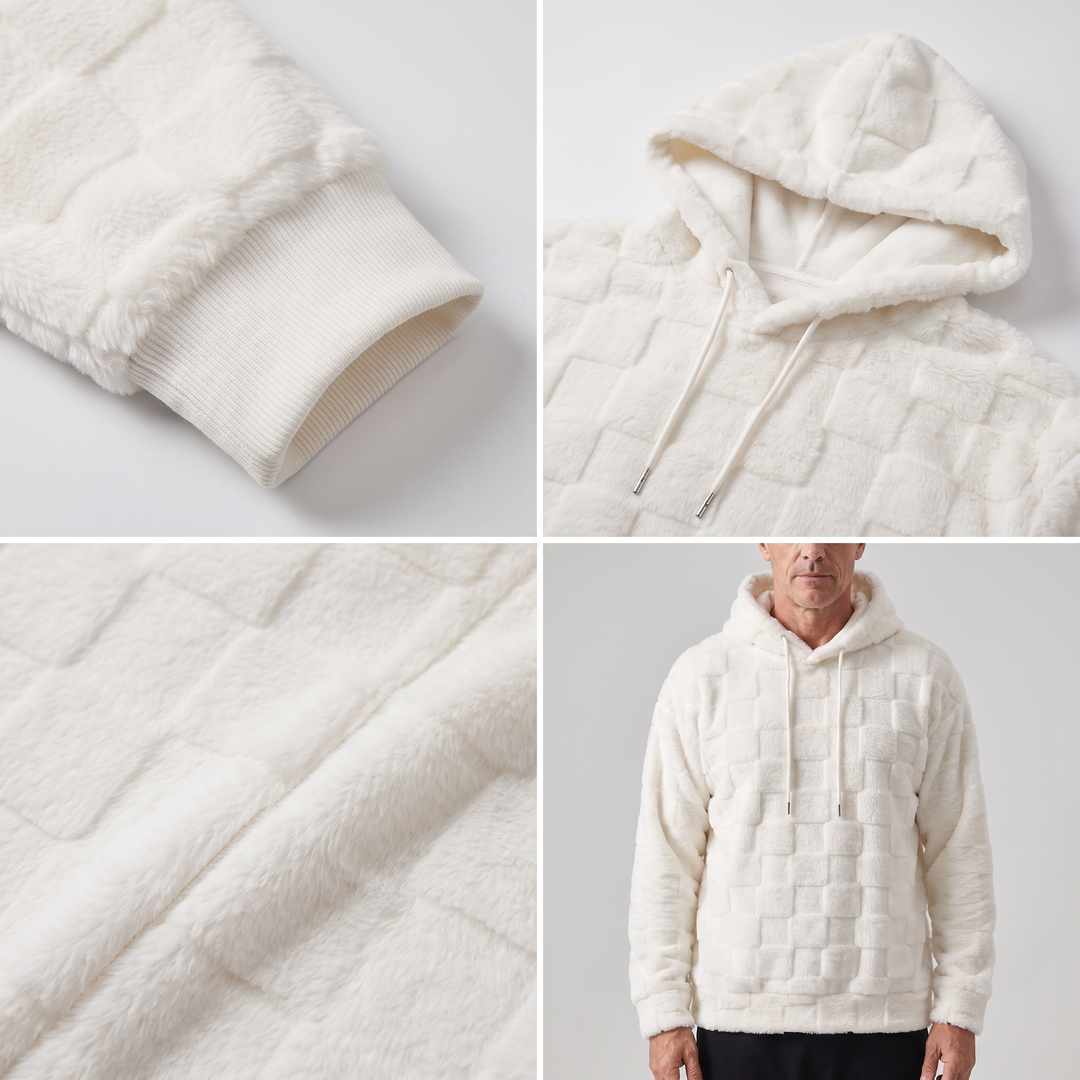 MYSIGT VÅFFELSTICKAD HOODIE