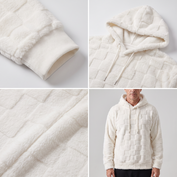 MYSIGT VÅFFELSTICKAD HOODIE