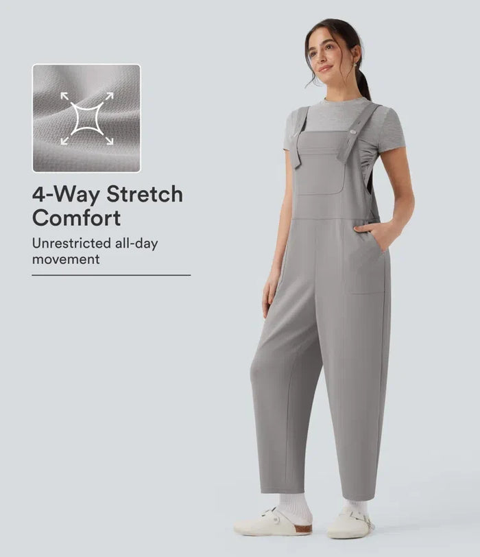 Lyckera Flex crepe vardaglig harem overall med fickor