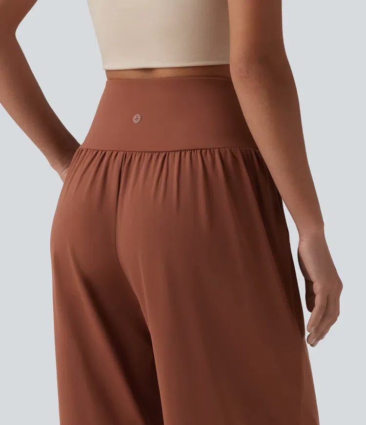 SoftlyZero Airy omlott med hög midja InstantCool för vardag baggy byxor med fickor
