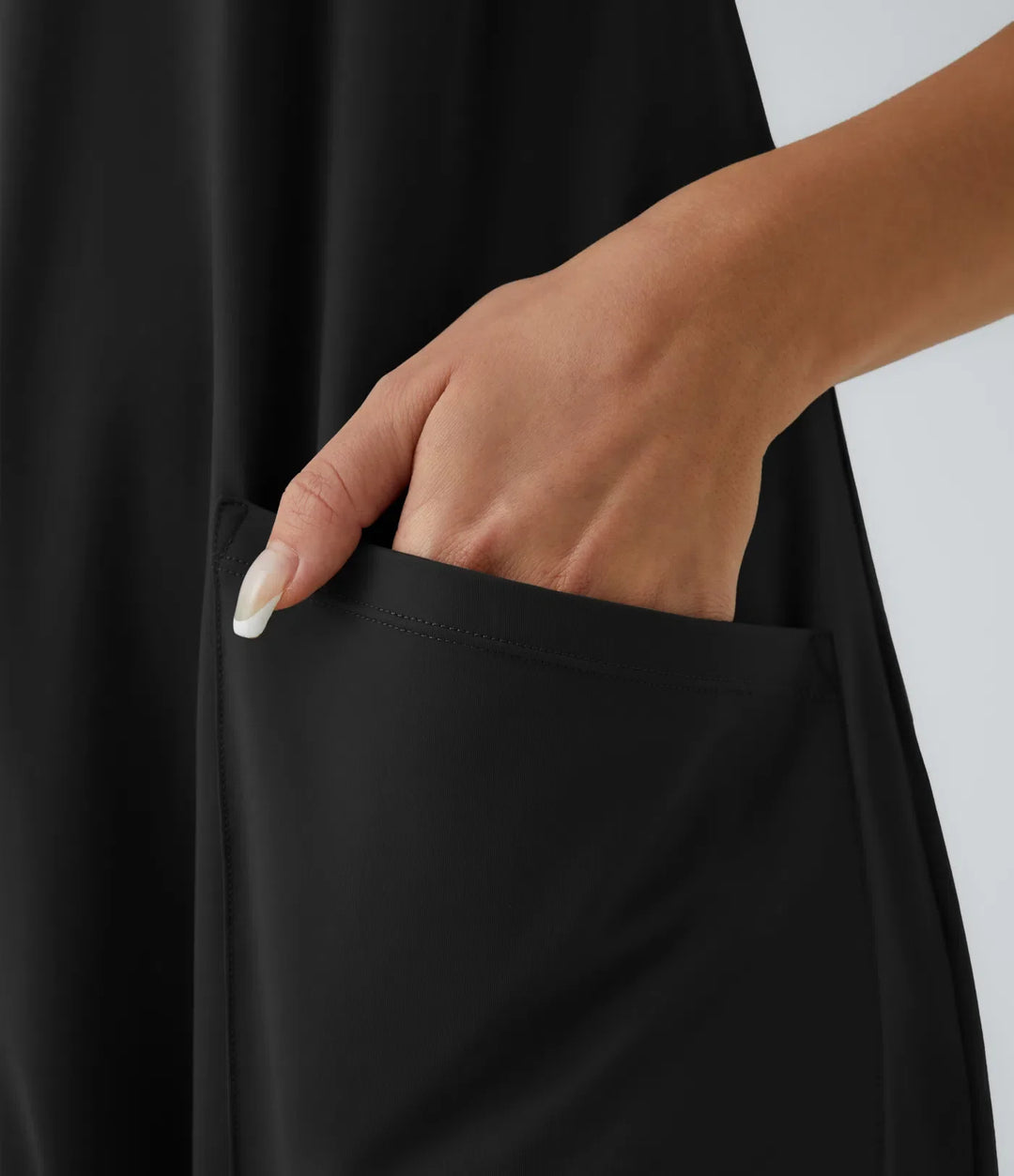 Fickor ankel längd vardaglig lös avsmalnande jumpsuit