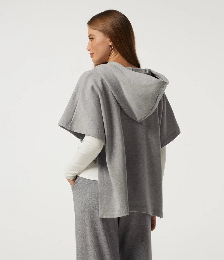 Med huva kortärmad slits fåll vardaglig sweatshirt