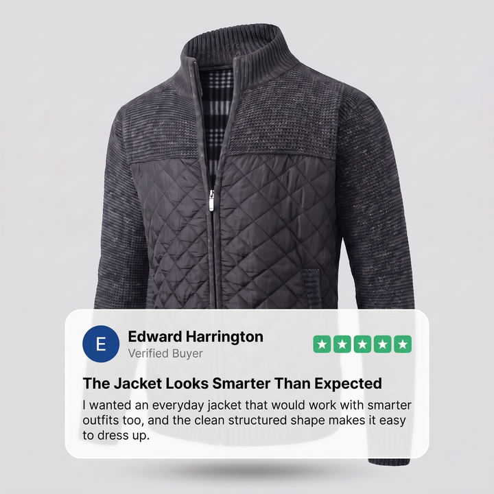 KLASSISK QUILTAD STICKAD JACKET
