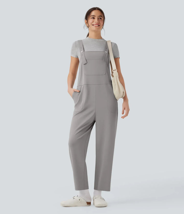 Lyckera Flex crepe vardaglig harem overall med fickor