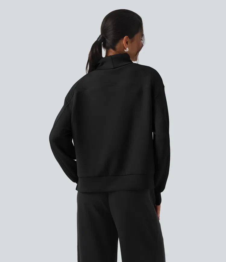 SpacerTek hög hals långärmad arbete sweatshirt