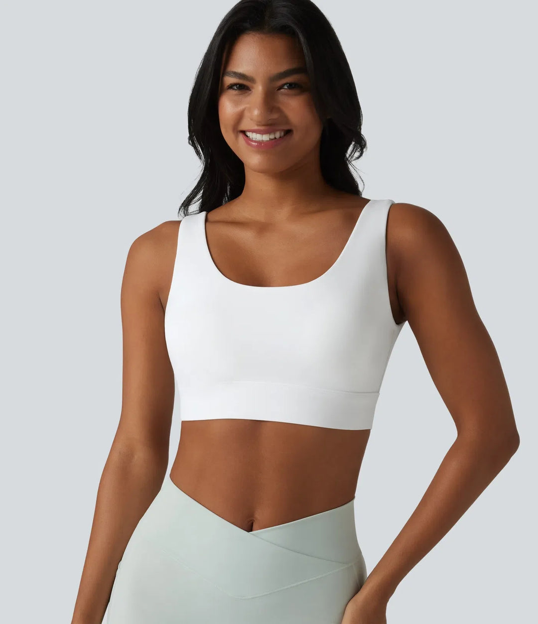 Halara Ultrasculpt medelstöd bar rygg justerbar spänne inbyggd bh träning sport-bh