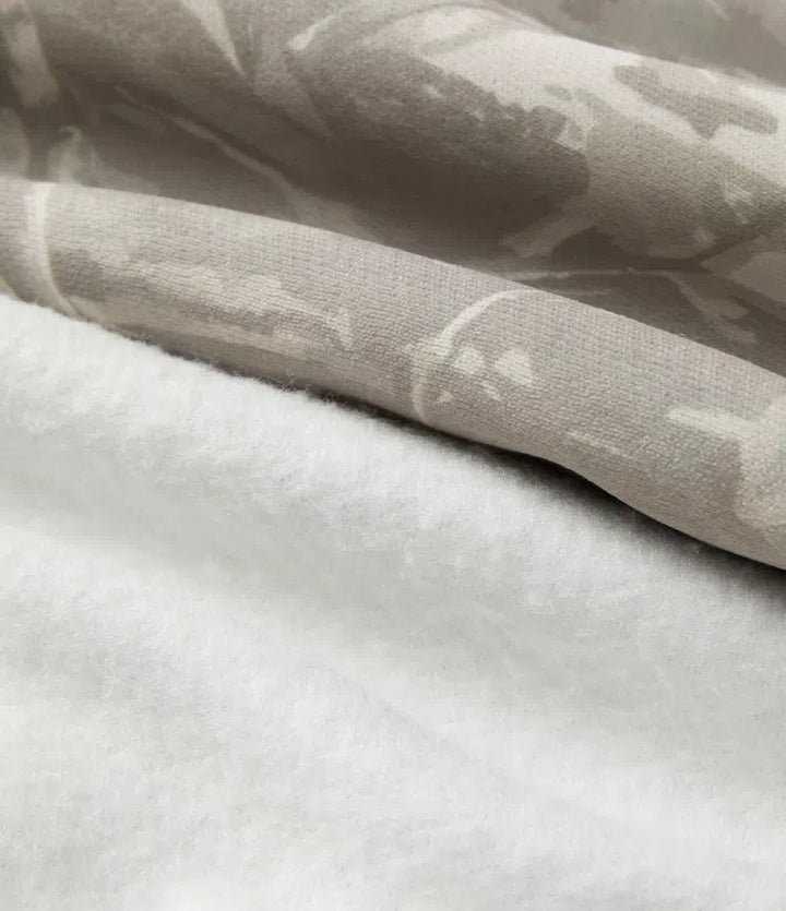 Medelhög midja raka ben mönstrad inner dragsko fleece vardaglig mjukisbyxor med fickor