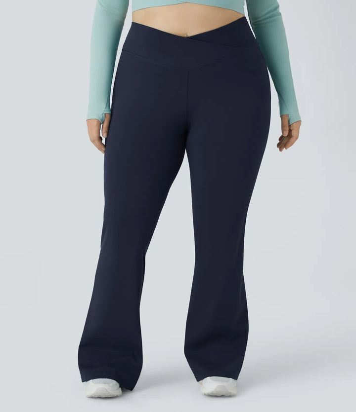 DayStretch med hög midja omlott fullängd utsvängd leggings i plusstorlek