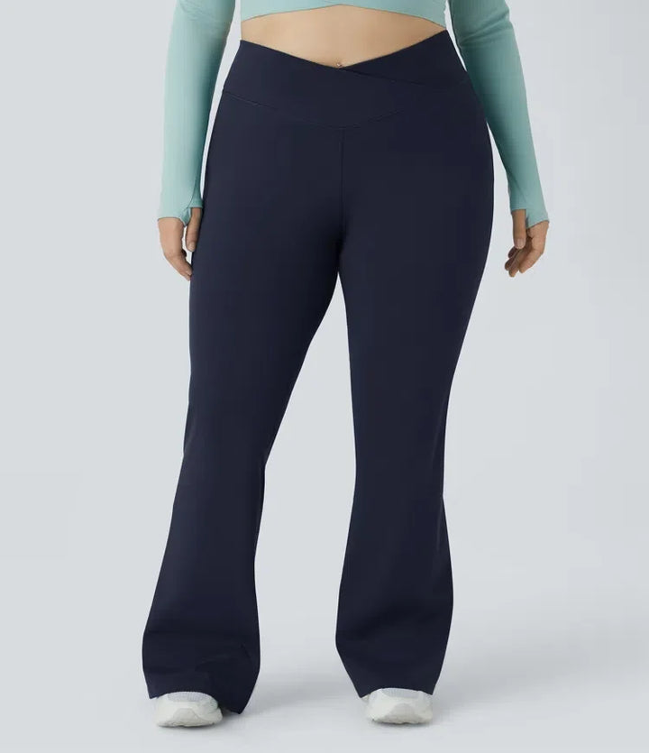 DayStretch med hög midja omlott fullängd utsvängd leggings i plusstorlek