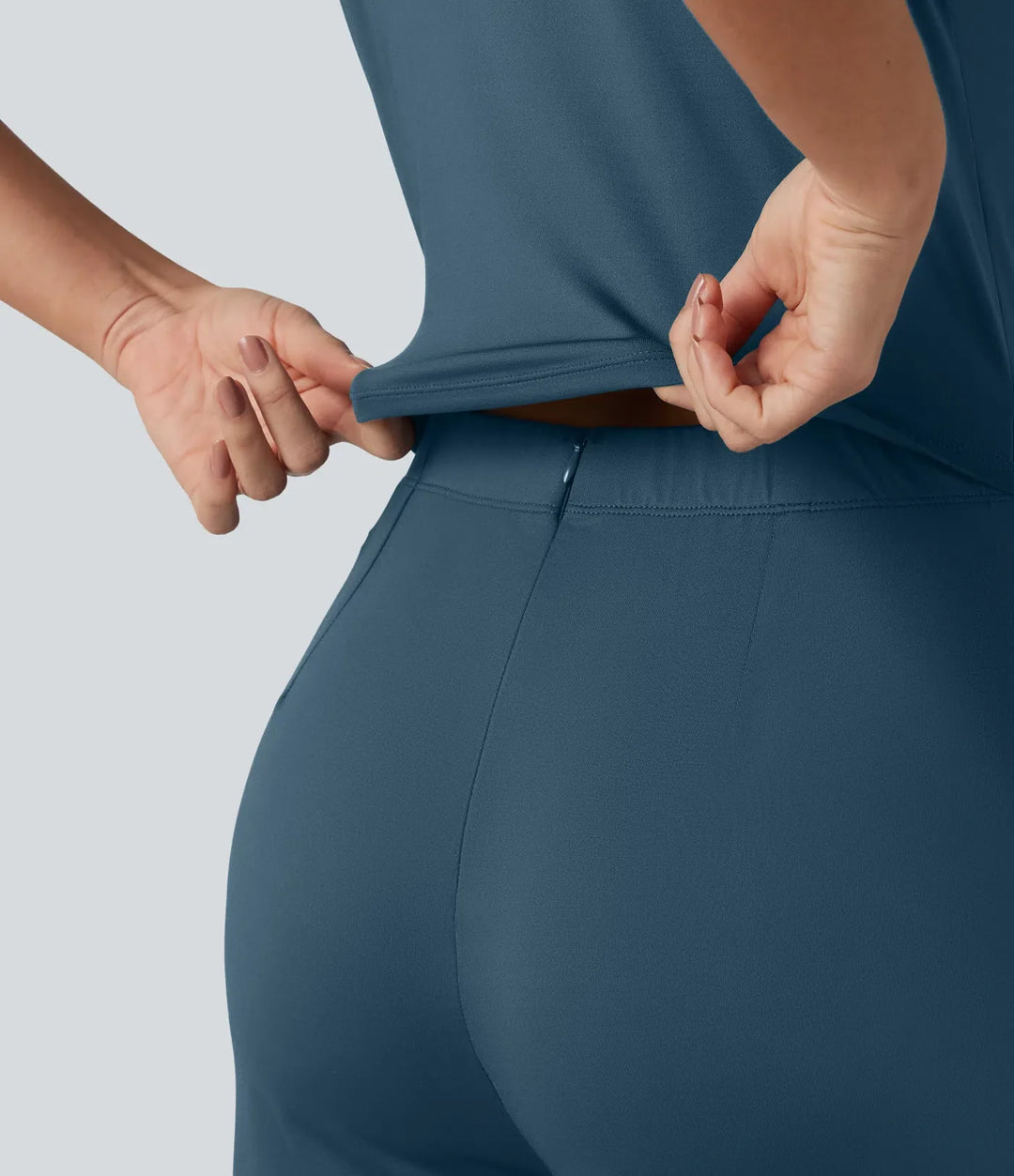 V-ringad ärmlös arbetsjumpsuit med fickor-Easy Peezy Edition
