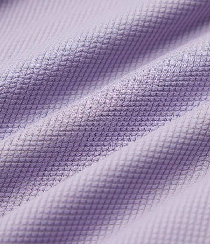 Enaxlad kortärmad plisserad våffelstruktur playsuit för vardag med fickor – Easy Peezy-utgåva