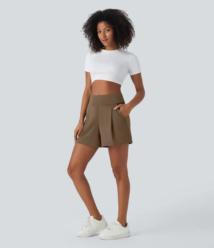 DayStretch med hög midja för arbete baggy shorts 4&
