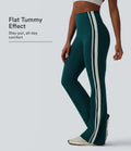 Lyckera UltraSculpt högmidjad magkontroll sida randig yoga 7/8 utsvängd leggings