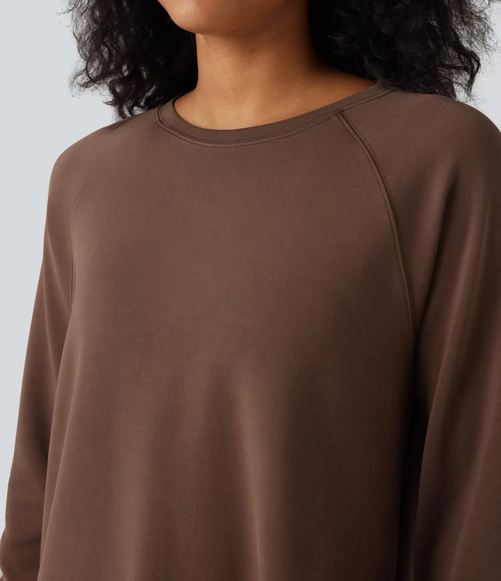 SpacerTek rund hals långärmad vardaglig sweatshirt