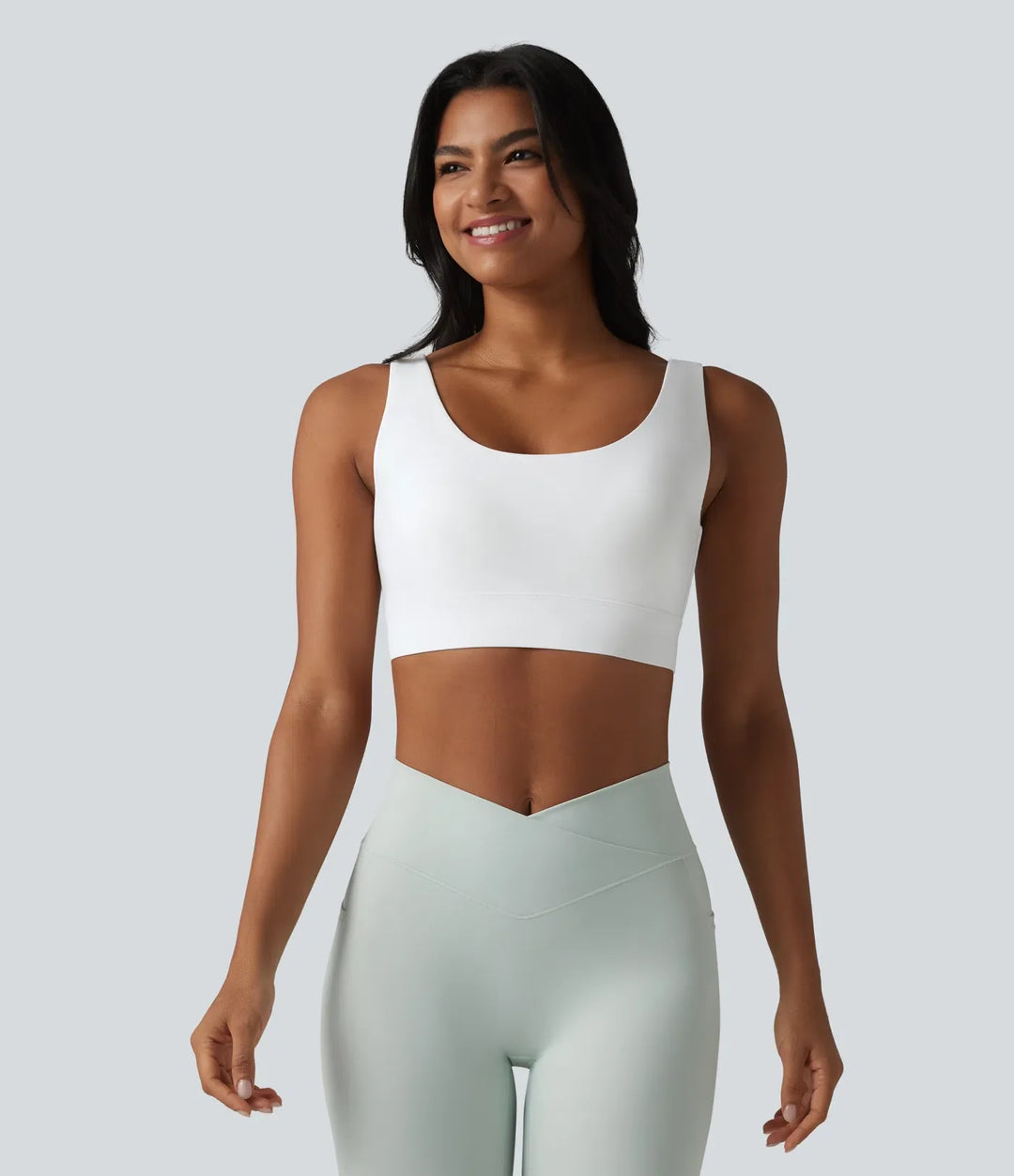 Halara Ultrasculpt medelstöd bar rygg justerbar spänne inbyggd bh träning sport-bh