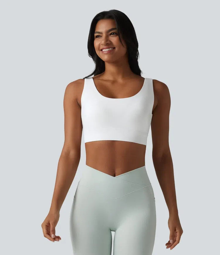 Lyckera UltraSculpt medium stöd rygglös justerbar spänne inbyggd BH träningssport-BH