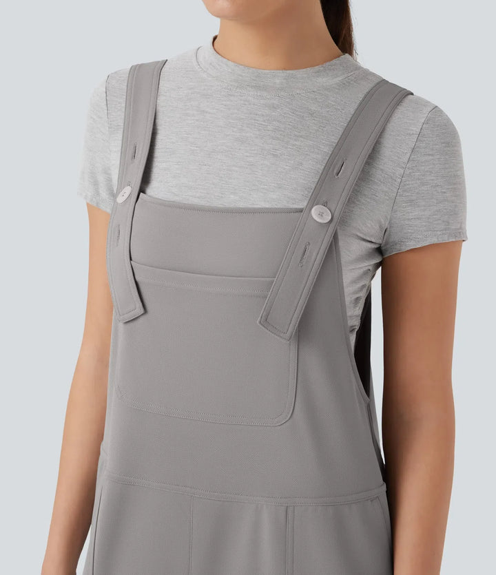 Lyckera Flex crepe vardaglig harem overall med fickor