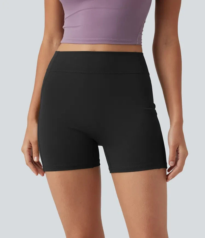 SoftlyZero Airy med hög midja och ficka enfärgad InstantCool yogashorts 3.5"