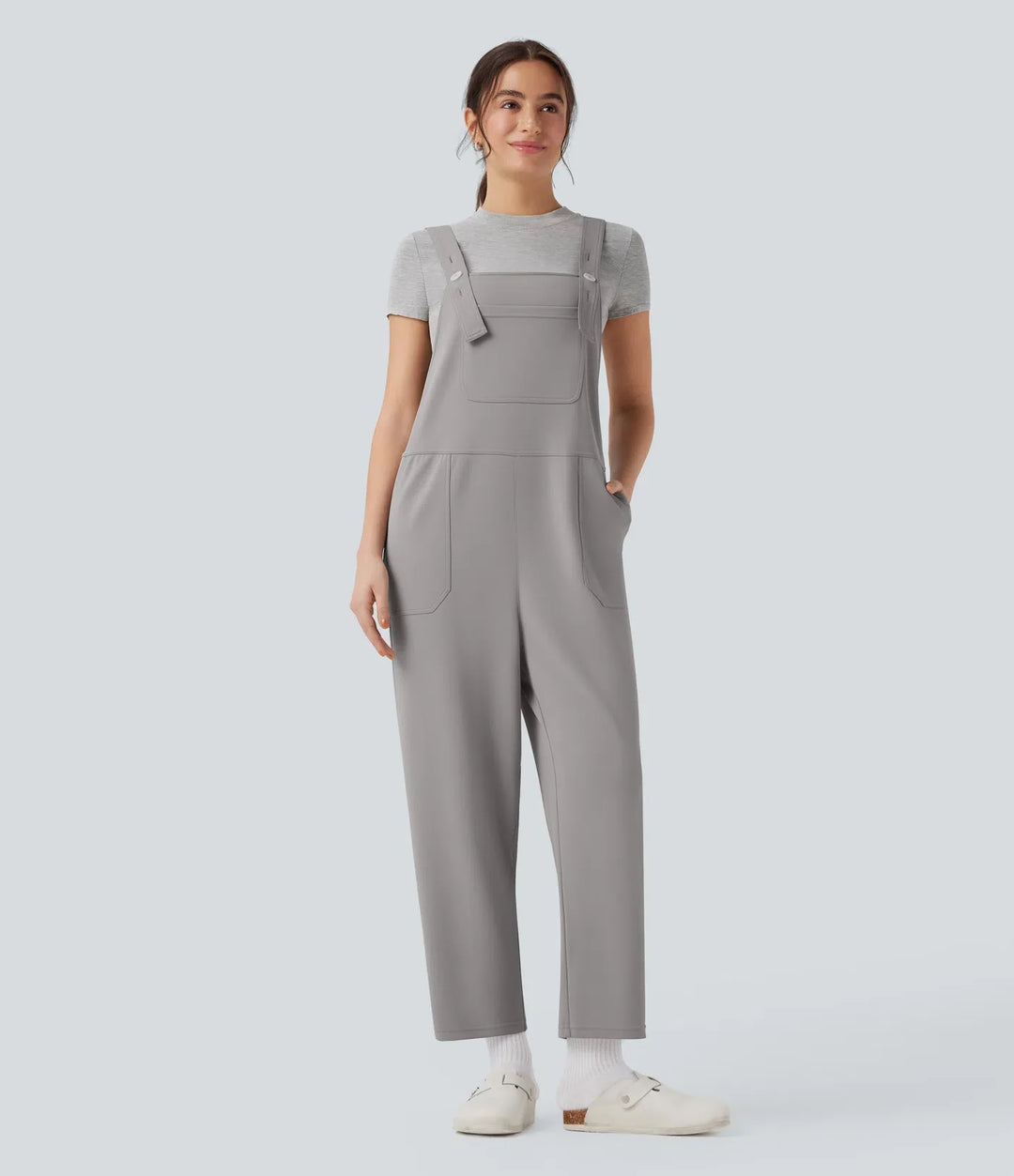 Lyckera Flex crepe vardaglig harem overall med fickor
