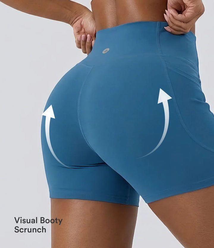 Lyckera UltraSculpt högmidjad magkontroll sidoficka formande träning bikershorts 5&