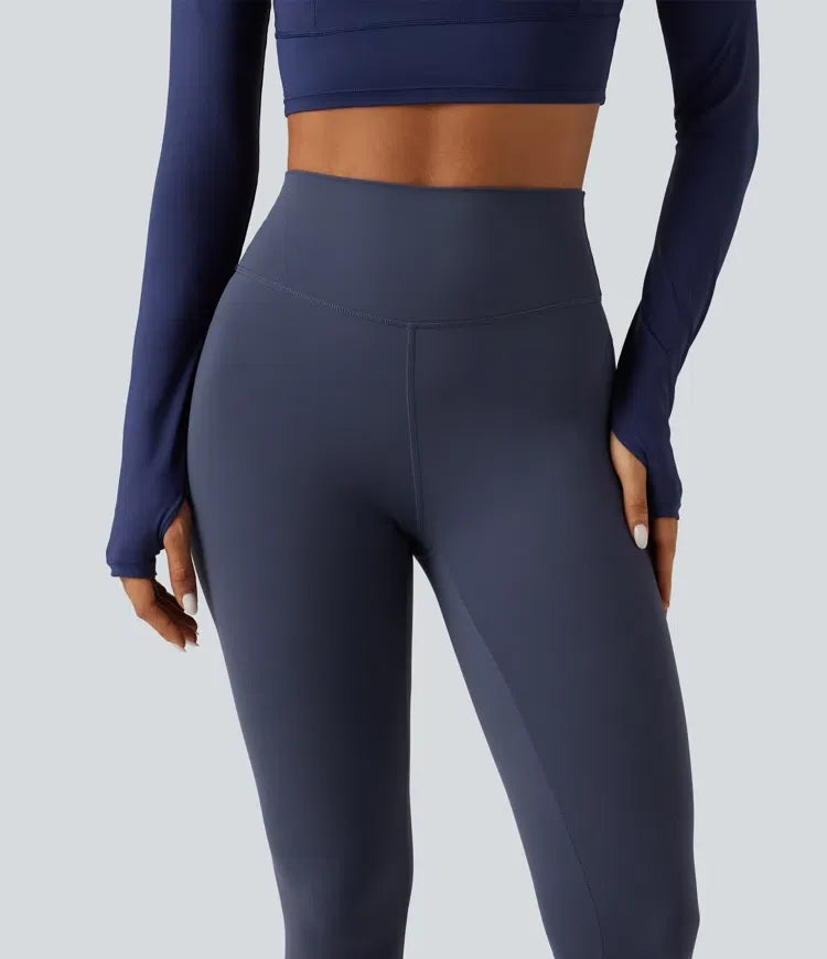 Halara UltraSculpt med hög midja rynklad yogaleggings