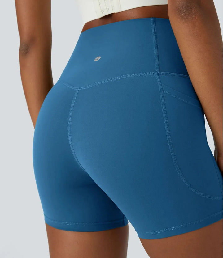 Lyckera UltraSculpt högmidjad magkontroll sidoficka formande träning bikershorts 5&