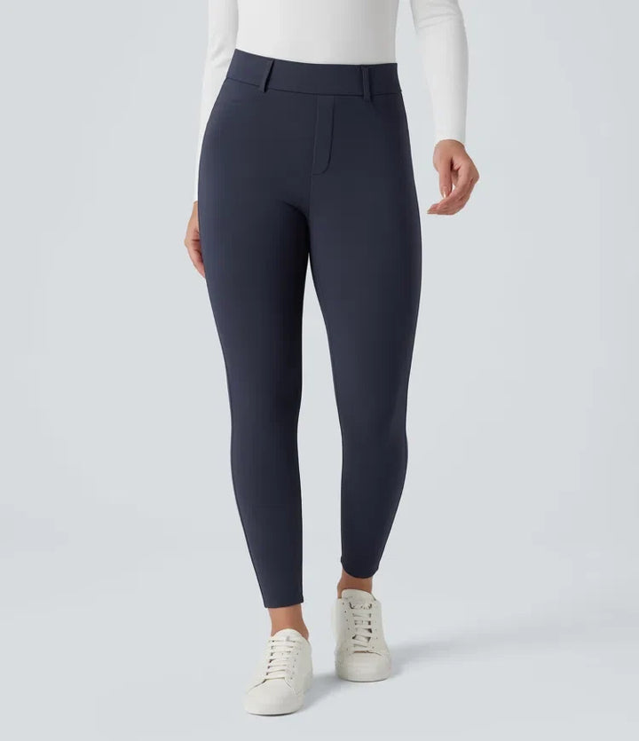 SoftlyZero Plush termisk med hög midja för vardag 7/8 leggings med fickor