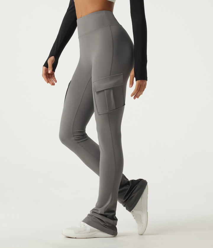 Lyckera UltraSculpt högmidjad bootcut lagerliknande yogaleggings med fickor