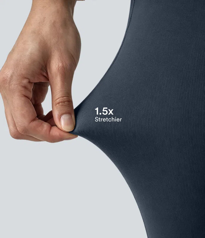 Halara UltraSculpt med hög midja scrunch-effekt rumplyftande magkontroll formande yoga utsvängd leggings med fickor