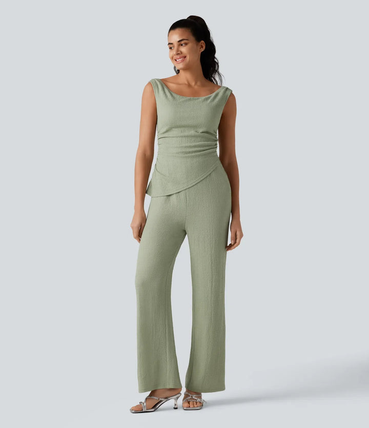 Bara axlar inbyggd BH vardaglig jumpsuit-Easy Peezy Edition