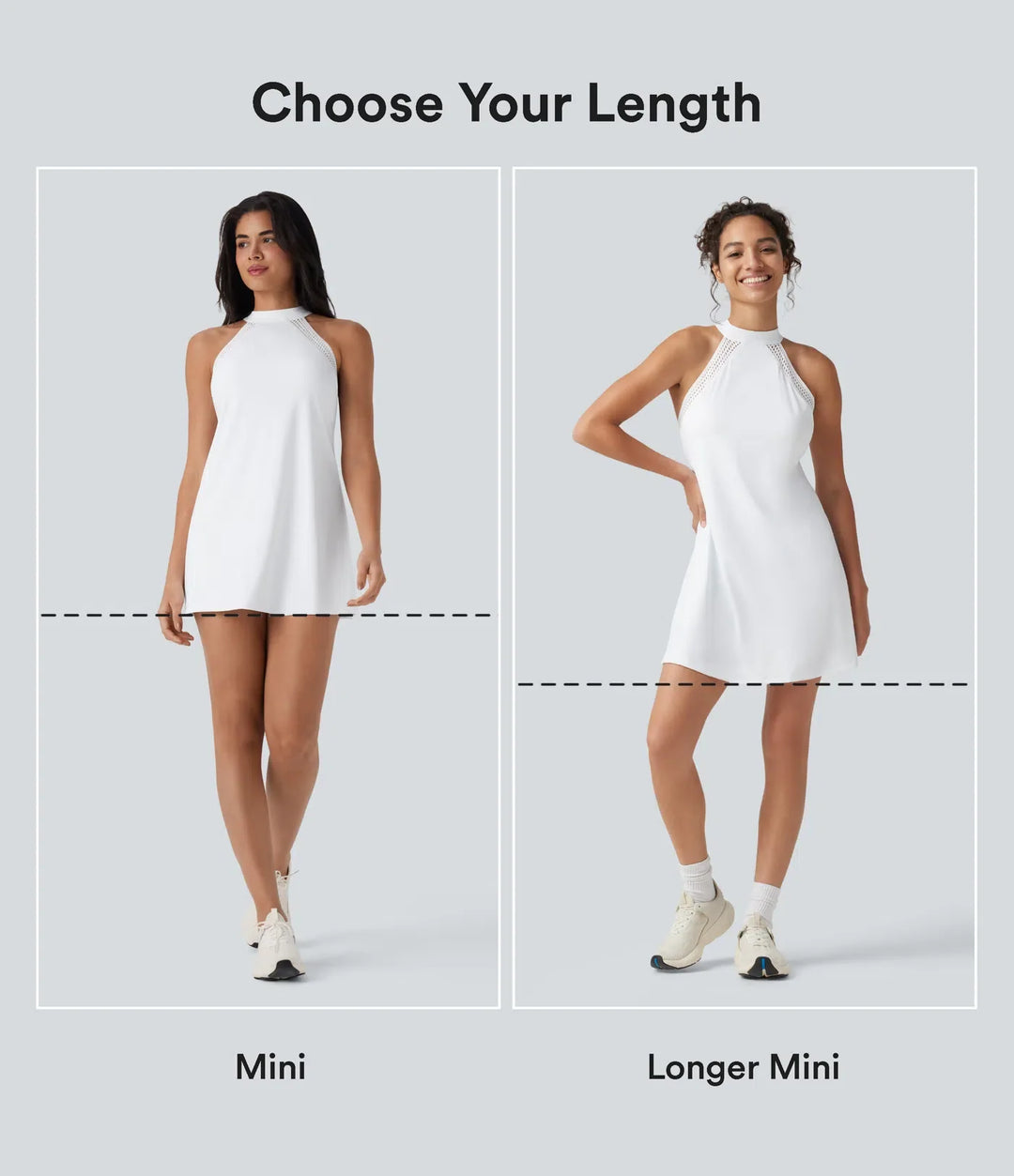 SoftlyZero Airy knytband i ryggen 2-i-1 InstantCool mini yoga träningsklänning med ficka