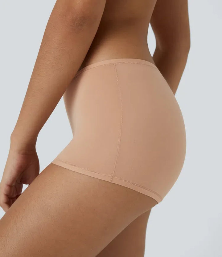 Mycket stretchig med låg midja enfärgad avkoppling boyfriend shorts