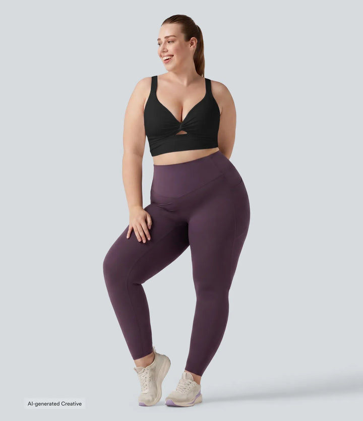 Plusstorlek Lyckera UltraSculpt lätt stöd formpressade kupor push-upp yoga sport-BH