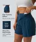 Softlyzero Airy med hög midja och magkontroll 2-i-1 InstantCool yogashorts 5'' med fickor