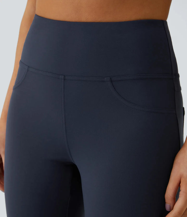 DayStretch med hög midja och ficka capri utsvängd yogaleggings