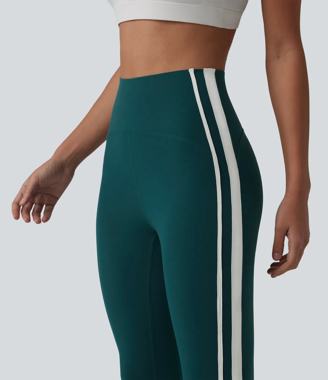 Lyckera UltraSculpt högmidjad magkontroll sida randig yoga 7/8 leggings