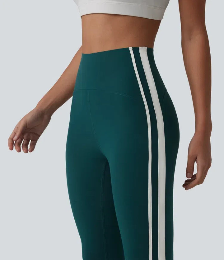 Halara Ultrasculpt med hög midja magkontroll sida rand yoga 7/8 leggings