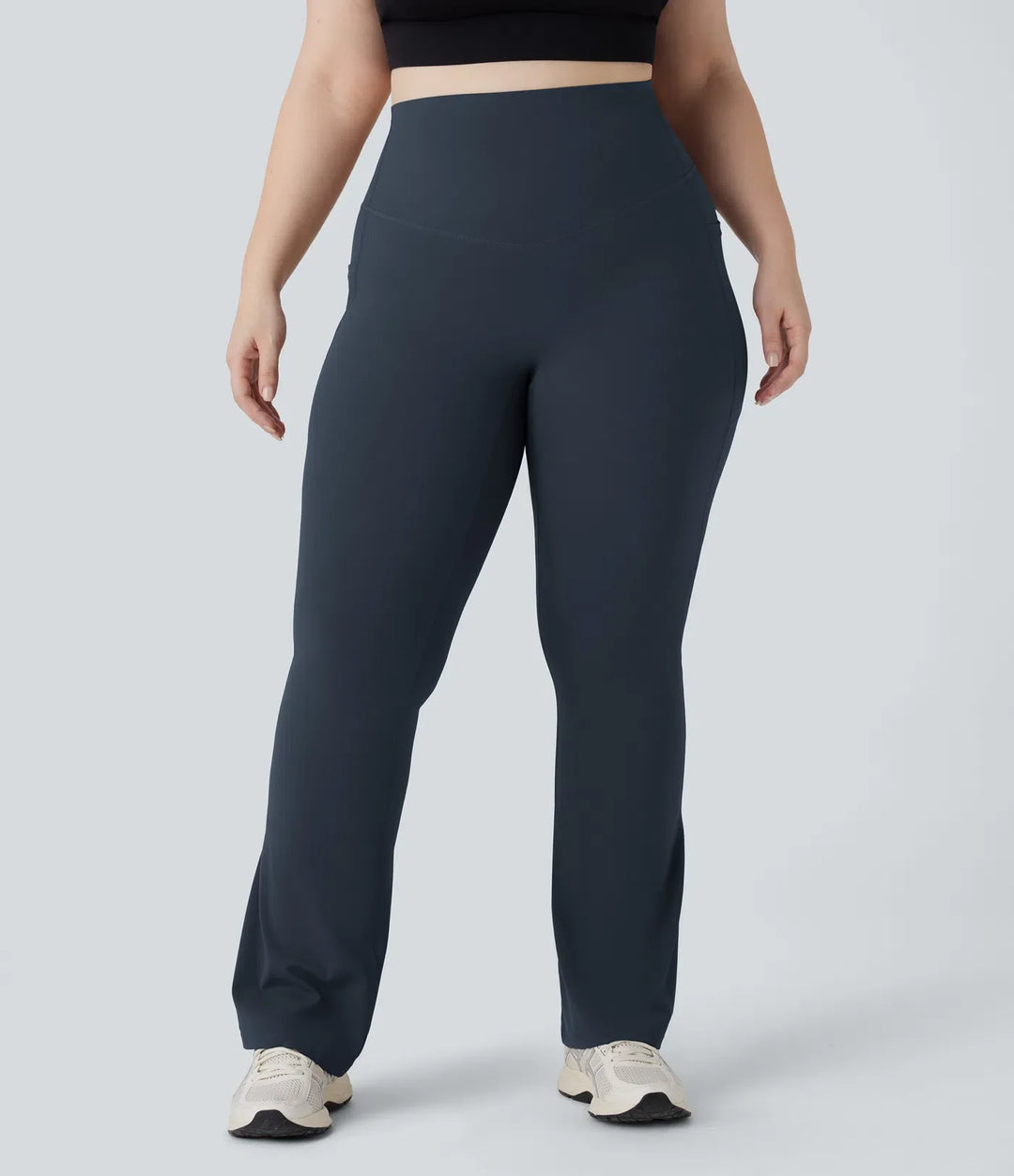 Lyckera UltraSculpt högmidjad magkontroll ficka formande yoga bootcut plusstorlek leggings