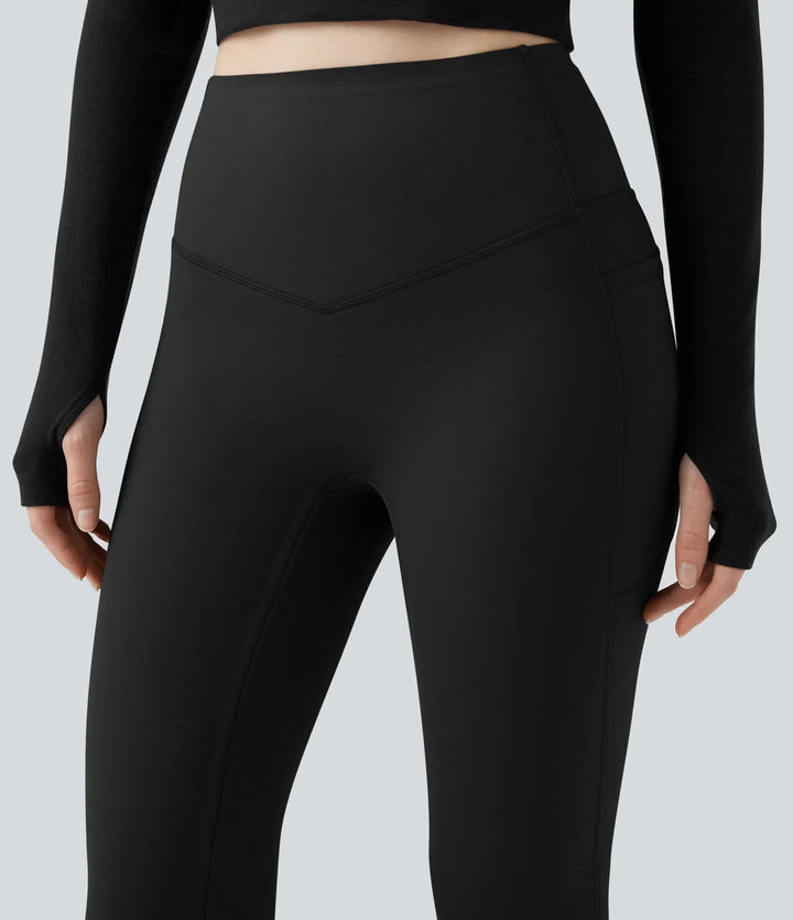 Lyckera UltraSculpt extra Heat högmidjad magkontroll formande yogaleggings med fickor