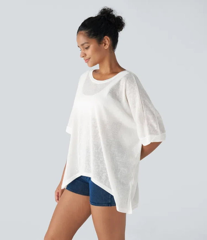 Asymmetrisk fåll transparent oversize vardagstopp
