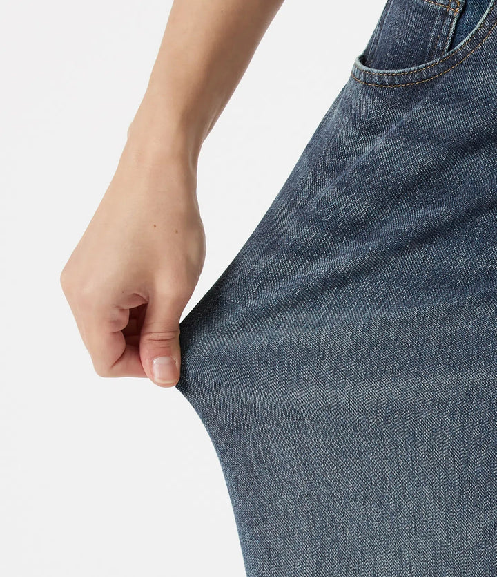 Halara Flex asymmetrisk med låg midja baggy tvättad vardagsjeans med fickor