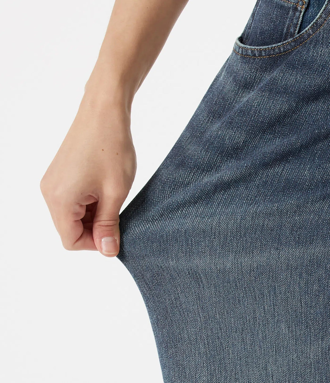 Lyckera Flex asymmetrisk låg midja baggy tvättad vardagsjeans med fickor