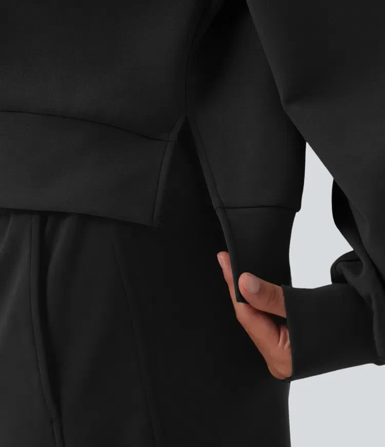 SpacerTek hög hals långärmad arbete sweatshirt