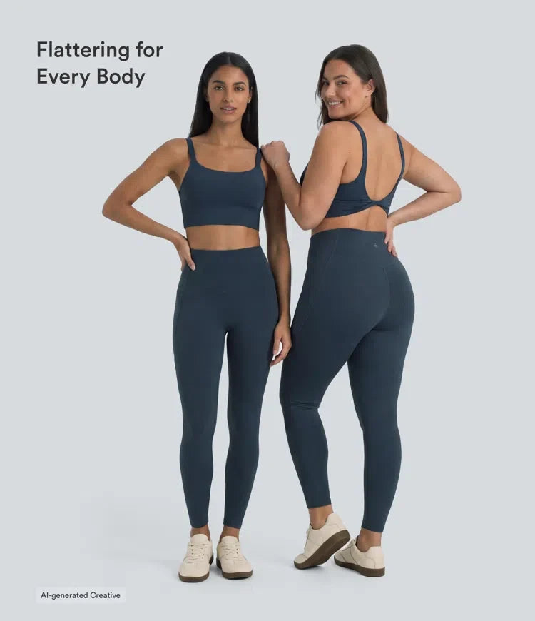 Lyckera UltraSculpt kurvig högmidjad magkontroll formande yogaleggings med fickor
