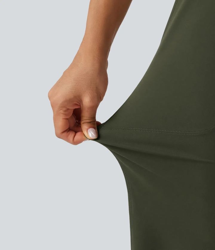 Halara UltraSculpt med hög midja och magkontroll avsmalnande yoga joggingbyxor med fickor