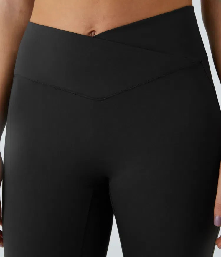 Patitoff 2.0 motståndskraftig mot djurhår med hög midja omlott sidoficka yogaleggings