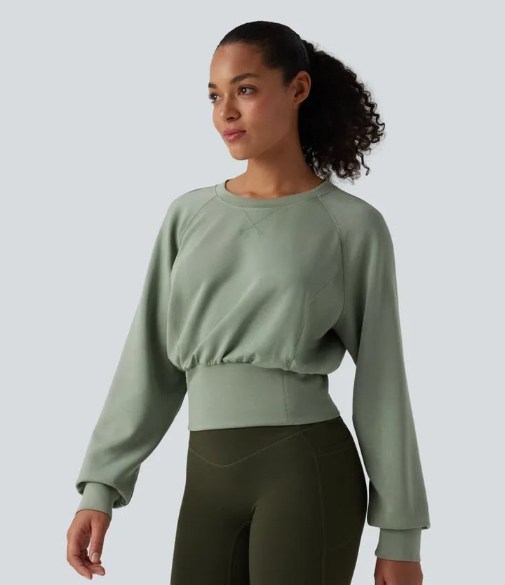 SpacerTek rund hals långärmad vardaglig sweatshirt